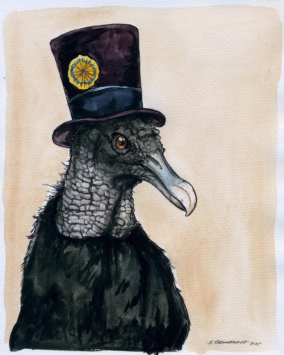 The Black Vulture (an original hand painted one)