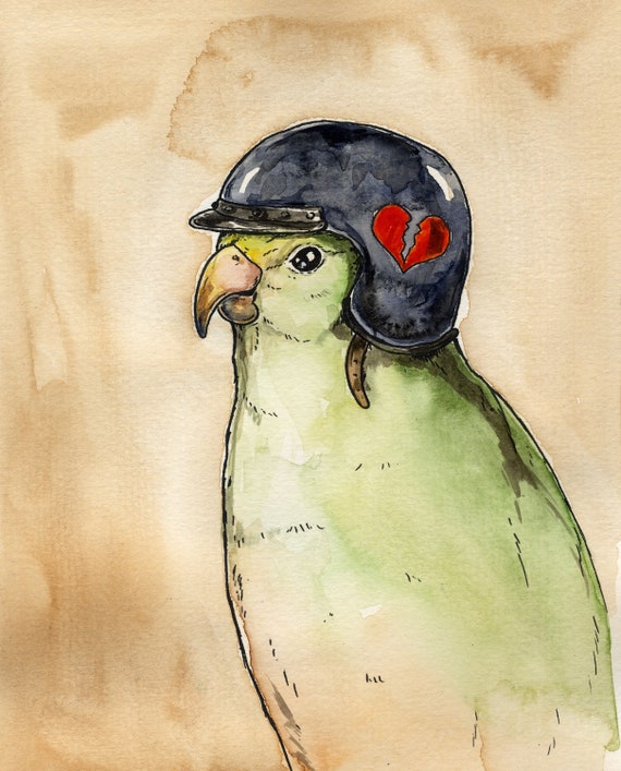 Broken Heart   Anti-Lovebird series (an original hand painted  little one)