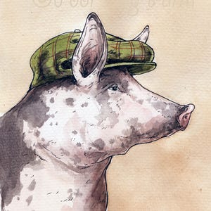 The Dapper Pig  (A hand painted handsome one)