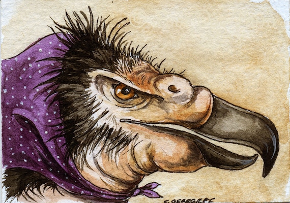 The Argentavis Magnificens ~~ No 60 of 100 series- ~ signed watercolor print
