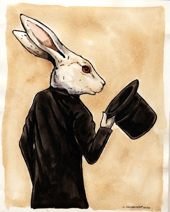 A  Distinguished March Hare (an original hand painted queen)