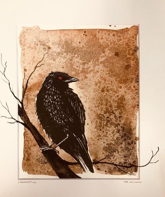 The OLD CROW    (an original hand painted artwork)