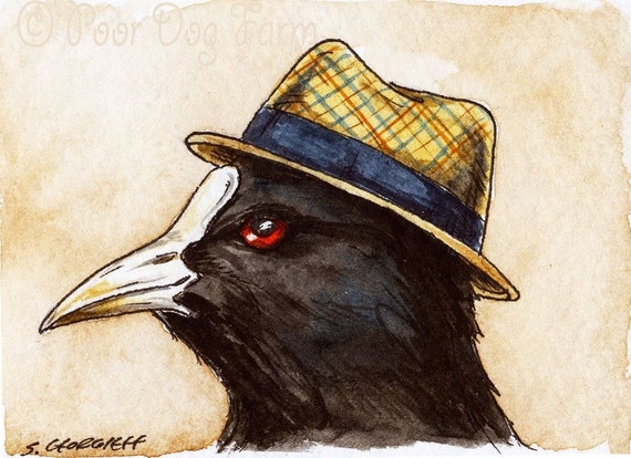 The Mascarene Coot~~ No 20  of 100 series- ~ signed watercolor print