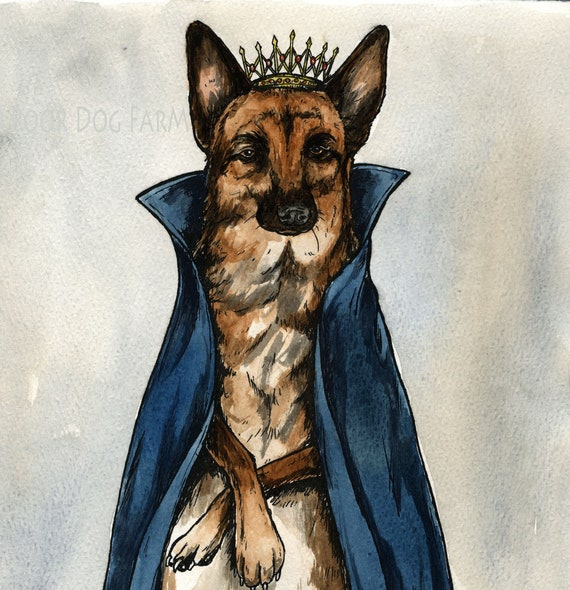German Shepard Queen (an original hand painted queen)