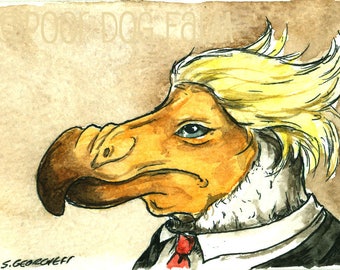 Just a Dodo Bird .. - watercolor print