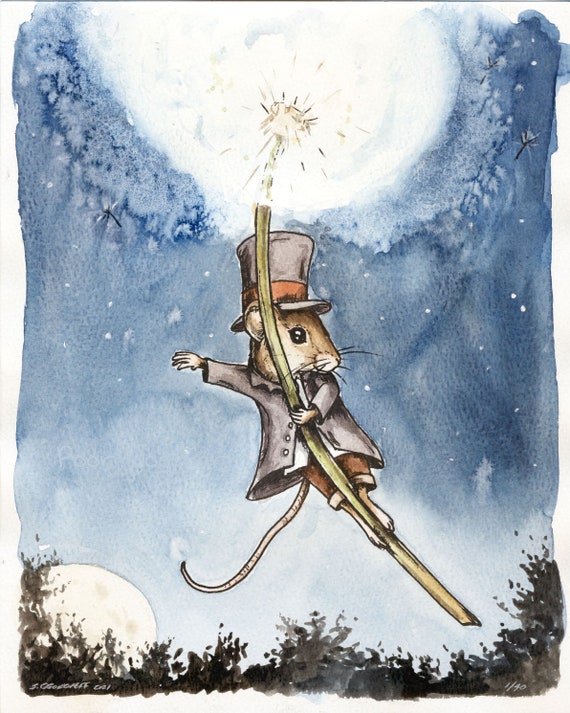 A  Magical Spring Night (Limited Edition # Painted Prints)