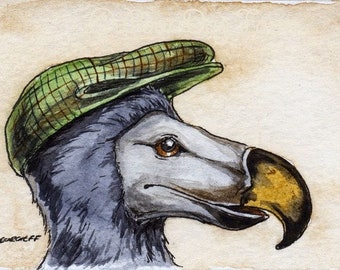The Dodo~~ No 49  of 100 series- ~ signed watercolor print