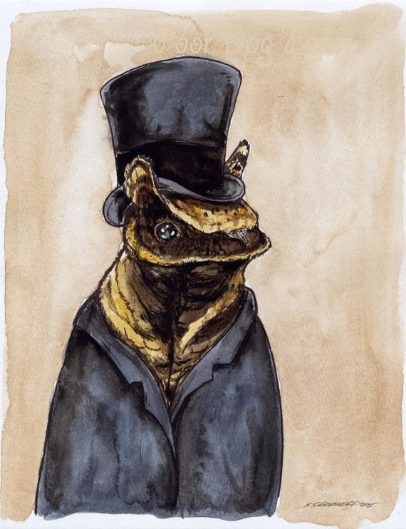 The Great Eared Nightjar (an original hand painted one)