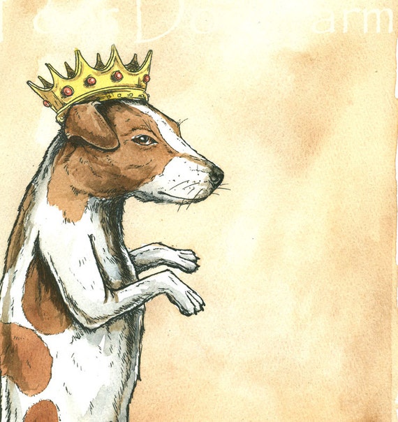 Jack Russell King (an original hand painted king)