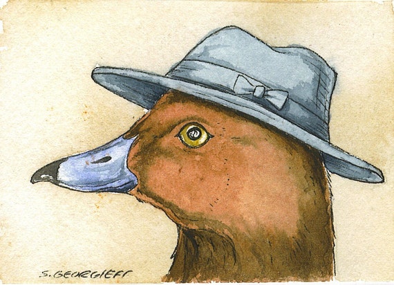 Brownie Duck with hat