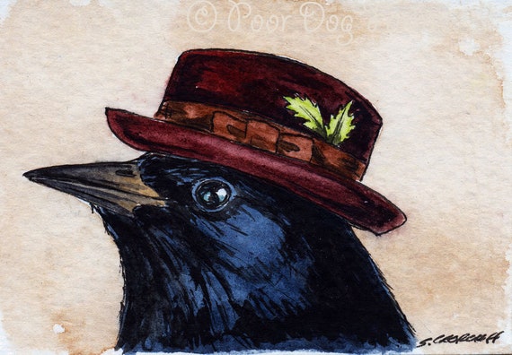 The Ua Pou Monarch ~~ No 96 of 100 series- ~ signed watercolor print