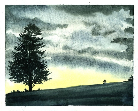 Sunset on the Ridge-- 8 x 10 print