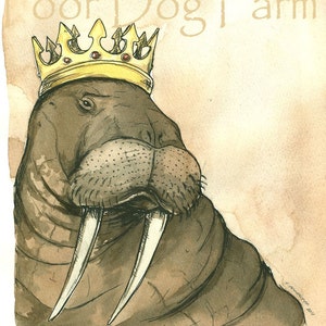 Goo goo goo joob....I am The Walrus King an original hand painted king image 1