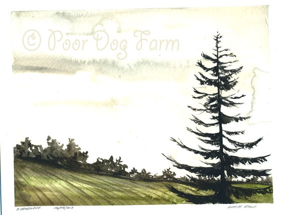 Fresh Rows- Original Watercolor Painting