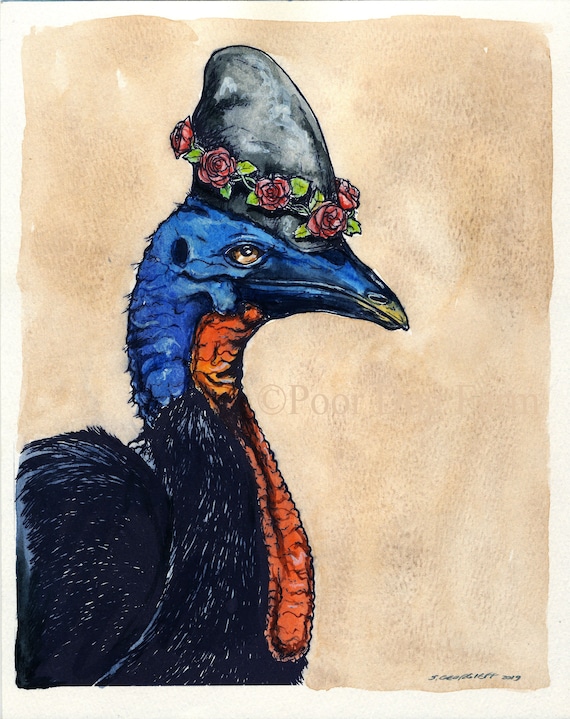 A Royal Cassowary Queen (an original hand painted queen)