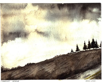 Draco Road-- 6/4/14   Original Watercolor Painting