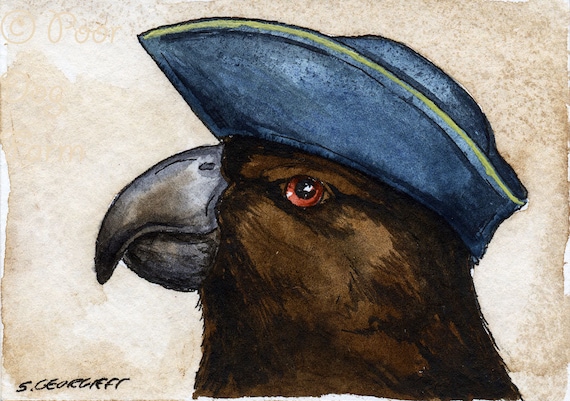 The Raiatea Parakeet  ~~ No 77 of 100 series- ~ signed watercolor print