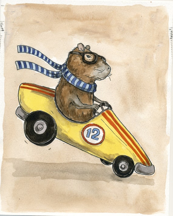 Go Capy Go  (Limited Edition # Painted Prints)