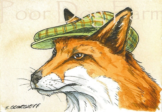 Red Fox  with hat