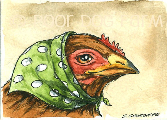 Lucky Lucy Hen  -  prints!!
