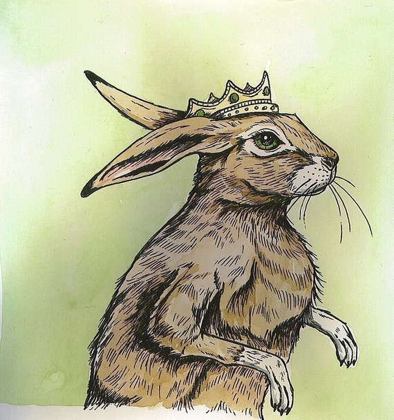 Royal Hares 5 x7  (SPECIAL set of 2 prints)