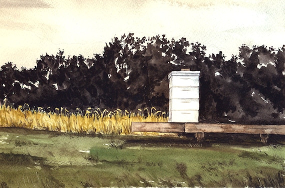 Jack's Bees - Watercolor print-