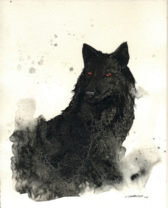 Black Shuck Encounter no 1.  (an original hand painted shuck)
