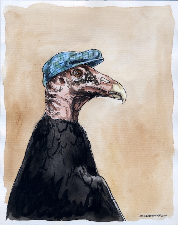 Mac the Turkey Vulture  (an original hand painted queen)