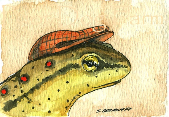 A Yellow Newt in a hat