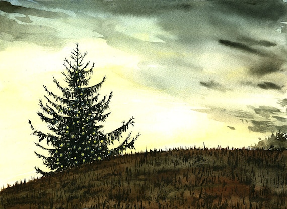 A Warm December - Watercolor print-