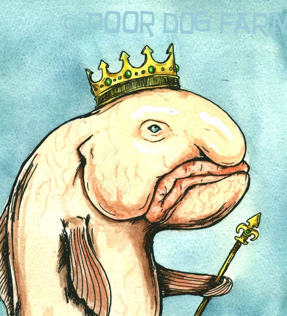 Blobfish King (an original hand painted king)