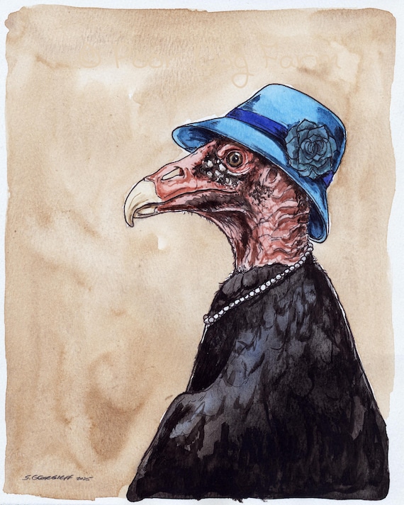 Ethel the Turkey Vulture  (an original hand painted queen)