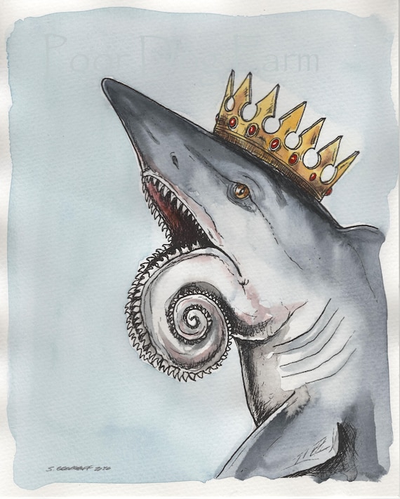 Helicoprion Shark King (an original hand painted little one)