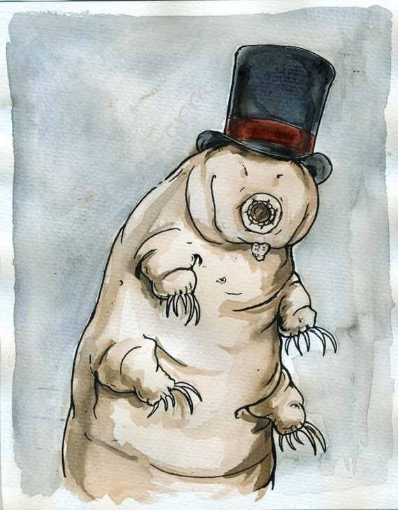 A Handsome Tardigrade  (an original hand painted refined one)