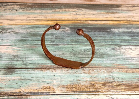 Vintage Handmade Copper Bracelet - image 3