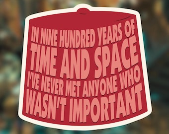Doctor Who-sticker | "Tijd en ruimte" | voor 11e Doctor-fans