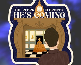 Doctor Who-sticker: "Meisje in de open haard" | voor 10e Doctor-fans