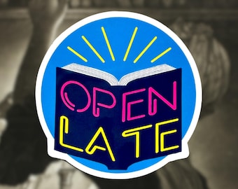 Boeksticker | "Lang open" | voor boekenliefhebbers en lezers