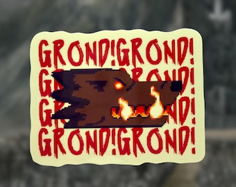 Lord of the Rings-sticker: "Grond!" | voor Tolkien-fans