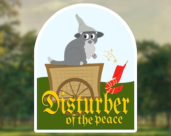 Lord of the Rings-kat Gandalf Sticker | Verstoren van de vrede