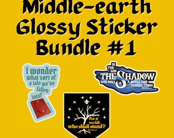 Middle-earth Glossy Sticker Bundle #1 | 3 Stickers | for Tolkien and Fantasy Fans