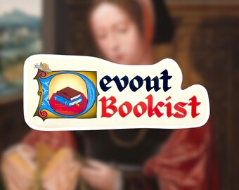 Middeleeuwse boekensticker | "Toegewijde boekenliefhebber" | voor boekenliefhebbers en lezers