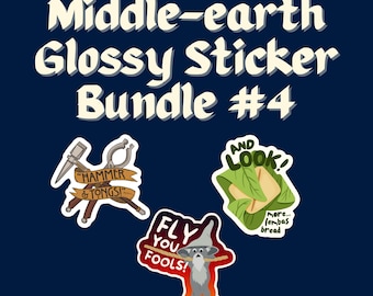 Middle-earth stickerbundel #4 | 3 glanzende stickers | voor Tolkien- en fantasyfans