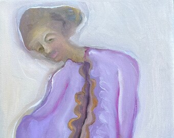 Original Portrait Oil Painting-Fabric Doll