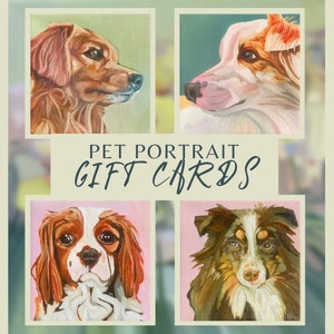Carte-cadeau Portrait d'animal de compagnie