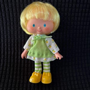 Vintage jaren 80 Strawberry Shortcake Mint Tulp Doll, originele jurk en panty&#39;s. Lees hieronder: