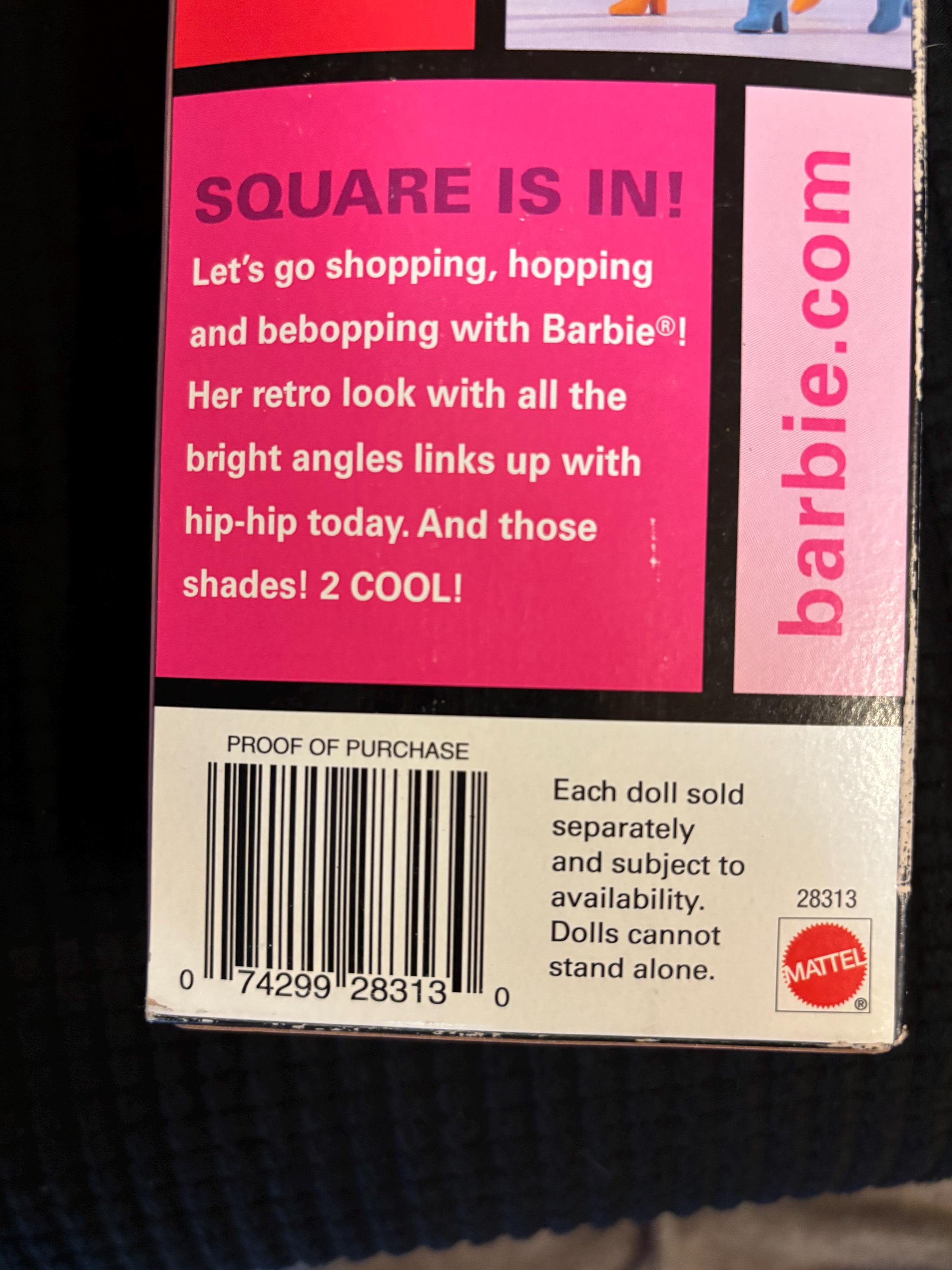 洋書 IN PERFECT SHAPE ☆Vintage☆2000 Hip To Be Square Barbie Doll Mattel #28313