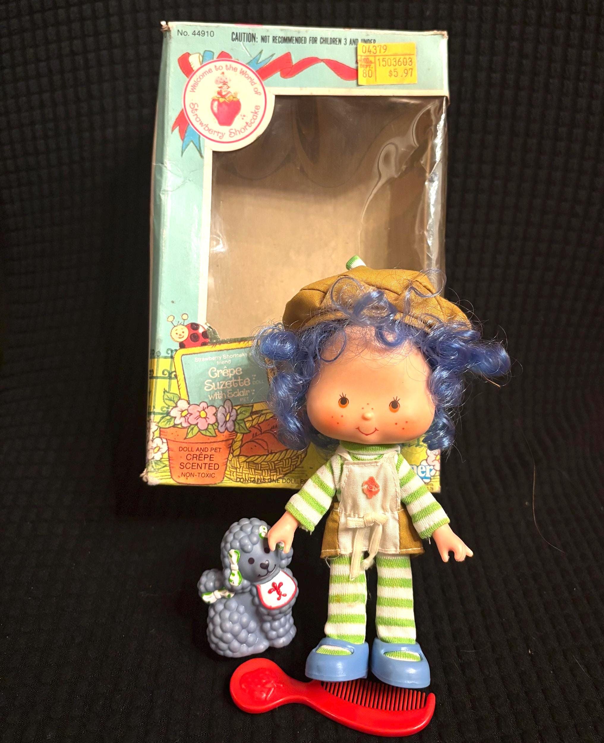 Vintage 1982 Crepe Suzette Strawberry Shortcake Doll With Box