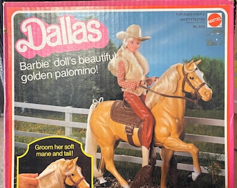 1982 Barbie Horse &quot;Dallas&quot; Golden Palomino #3312 - With Original Box