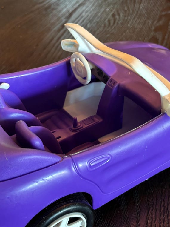 Barbie Hot Drivin Sports Car 1996: Convertible morado (tal cual
